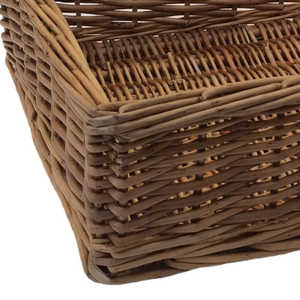 Red <b>Hamper</b> Small Double Steamed <b>Wicker</b> Decorative Tray - Product Image 1