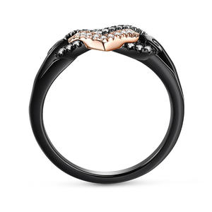 Bague Jeulia Endless Love Heart Infinity en argent sterling avec placage or rose - Product Image 4
