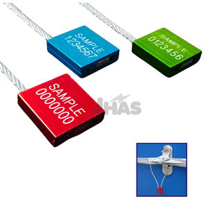 Joint de serrure de câble en aluminium Jhas de haute qualité 3.5mm diamètre 30x33mm meilleur prix logistique de sécurité usage industriel plastique métal - Product Image 6