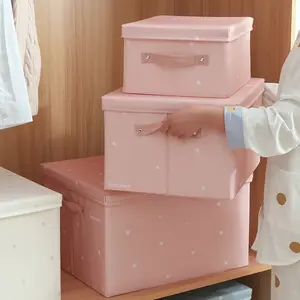 Storage Bins With Lids Fabric Storage Cubes Foldable Storage Boxes With Lids Handles