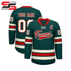 Sublimation Réversible Personnalisé Maillot de Hockey sur Glace Street Classic Drawstring Design Marques de Mode Broderie Vêtements de Hockey - Product Image 6