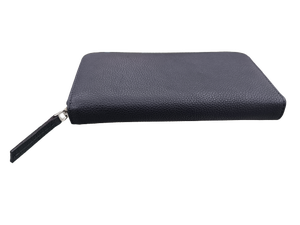 Vente chaude de haute qualité en cuir noir véritable à deux volets RFID mince femmes Long voyage portefeuille broderie bohème bonbons Multiple - Product Image 3