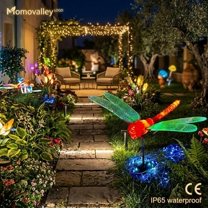 Décoration LED Cinétique Innovante en Forme de Libellule, Facile à Installer, avec Ailes Mobiles, pour un Ambiance Romantique dans la Cour ou le Jardin - Product Image 1