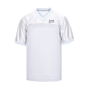 Nueva Camiseta de Fútbol Americano con Estilo, Manga Corta, Colores Personalizados y Diseño Antibacterial para la Identidad y el Rendimiento del Equipo - Product Image 1