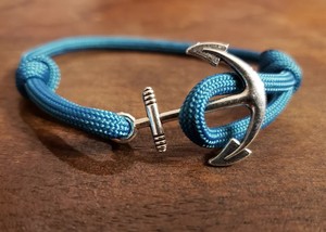 Handmade Creations Antique Silver Finish Anchor <b>Bracelet</b> | | Anchor <b>Bracelet</b> | Nautical Paracord <b>Bracelet</b> - Product Image 2
