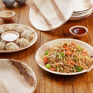 Platos desechables redondos biodegradables duraderos, vajilla ecológica para bodas, picnics y eventos de oficina - Product Image 4