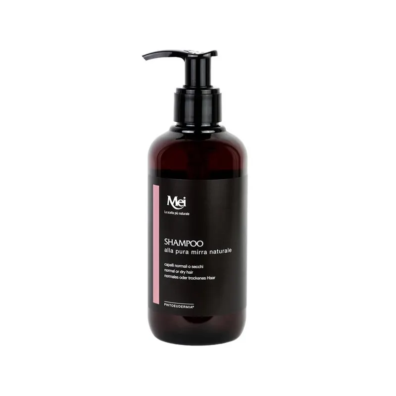 Shampoo mirra naturale Premium Made in Italy di alta qualità nutriente illuminante rinnovante pronto per l'esportazione