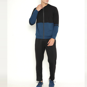 Customized mens tracksuit cotton polyester fabric <b>hoodie</b> and jogger set low price wholesale OEM ODM low MOQ factory supply - Product Image 1