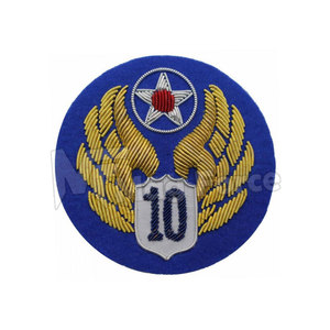 Écusson brodé à coudre OEM, fait main, fil de bullion doré, broderie, badge pour blazer, uniforme - Product Image 6