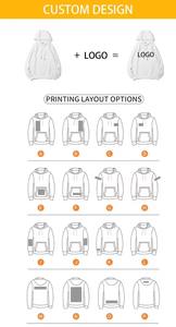 Sweats à capuche personnalisés brodés pour hommes 100% coton sweat-shirt en molleton lourd surdimensionné unisexe Streetwear fabricant de gros - Product Image 4