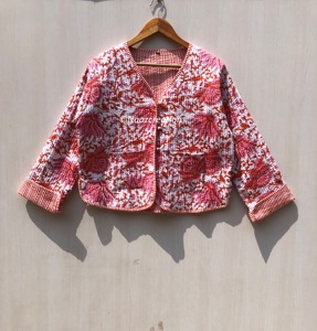 Vestes bohèmes en coton style floral pour l'automne et l'hiver, manteau réversible pour l'été, vêtements de rue, robe indienne faite à la main - Product Image 3