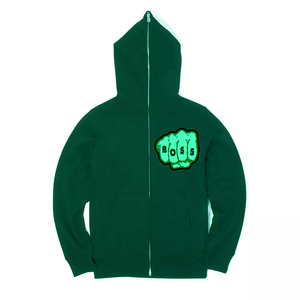 Service personnalisé OME Sweat à capuche zippé noir polaire à manches longues adulte hommes grande taille Hoodies avec design et logo personnalisés - Product Image 3