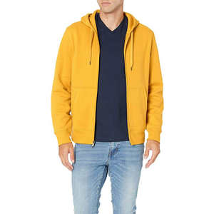 Sudaderas con capucha al por mayor, lisas, esenciales, con capucha de piel sintética, corte holgado, logotipo personalizado, serigrafía, las más vendidas, con efecto descolorido por el sol, con cremallera, para hombre - Product Image 5