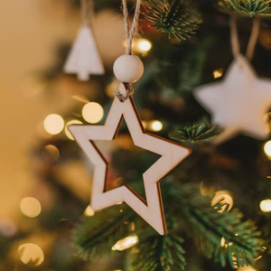 Handmade Wooden Christmas Tree <b>Wall</b> Hanging Natural Material Home Party Holiday Ornament for Christmas <b>Ball</b> Decorations - Product Image 1