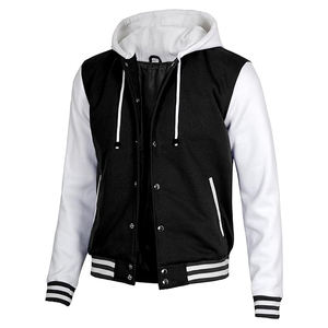 Streetwear Design Vintage Toile Col Montant Avant Hiver Laine Polaire Chenille Brodé Varsity Bomber Letterman Veste Hommes - Product Image 4