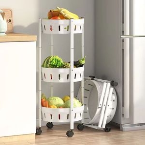 Estante de cocina giratorio de 360 grados con estante de PC multifunción cestas domésticas para almacenamiento de zapatos de frutas y verduras con ruedas - Product Image 6