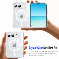 Coque de téléphone pliable magnétique transparente à 18 volets compatible avec moulage par injection PC haute transparence