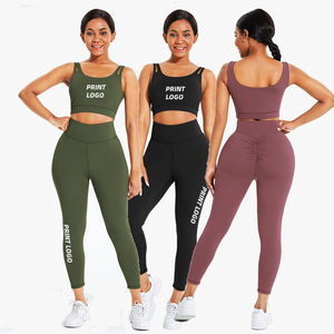 Conjunto de yoga al por mayor conjuntos de ropa deportiva femenina para mujer Conjunto de deporte Fitness gimnasio ropa de yoga trajes chándal - Product Image 2