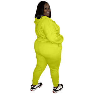 Ensemble de survêtement deux pièces pour femmes grandes tailles, été, fermeture éclair, design personnalisé, imprimé streetwear, 100% coton molletonné, longueur genou - Product Image 6