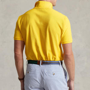 Polo de golf en blanco de alta calidad al por mayor, camiseta personalizada con logotipo bordado, polos de hombre personalizados de negocios de algodón liso - Product Image 4