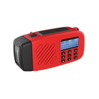 Kit de Radio Meteorológica de Emergencia Solar con Linterna LED, Batería Recargable, Manivela, Radio AM/FM/DAB, Banco de Energía