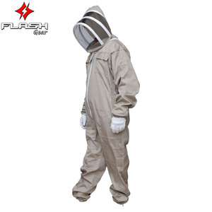 Traje de apicultura de algodón con guantes Traje de abeja protectora con velo de esgrima para una apicultura segura y cómoda - Product Image 6