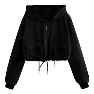 Sudadera con Capucha Corta de Estilo Nuevo 2026, OEM ODM, Informal, con Logotipo Personalizado, Impresión de Alta Calidad, Sudadera Corta para Mujer - Product Image 1