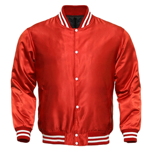 Veste bomber en satin pour homme sur mesure en gros, vêtements de rue décontractés, vêtements d'extérieur légers pour équipe de baseball - Product Image 3