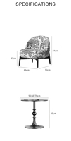 Chaise de canapé simple de Style rétro français combinaison de Table médiévale moderne pour salon chambre HomeStay chaises de loisirs