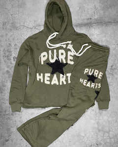 100% nuevo estilo de algodón personalizado chándal de dos piezas de gran tamaño para hombre con capucha francés Terry de gran tamaño Puff estampado chándal para hombres - Product Image 5