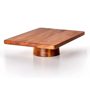 Diseño Popular Color marrón Venta caliente Pantalla Soporte para frutas y pasteles Calidad estándar Acacia Soporte para servir magdalenas de madera - Product Image 5