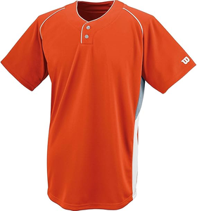 Camisa de softball/béisbol Jersey de 2 botones con malla de barra doble Poliéster transpirable Bordado Patrón sólido Tallas grandes - Product Image 4