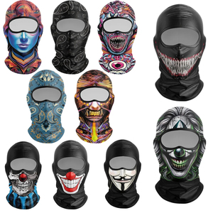 Balaclava หน้ากากสำหรับกลางแจ้ง, หน้ากากป้องกันแสงแดดระบายอากาศ3D พิมพ์ดิจิตอลหน้ากากขี่จักรยานใช้ได้ทั้งชายและหญิง - Product Image 1