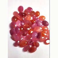Lot de 47 pierres précieuses en rubis naturel de haute qualité, taille ovale 10mm 15mm, 196 carats, pour la fabrication de bijoux, pierres précieuses roses en vrac, Iroc Sales, logo personnalisé