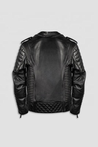 Veste de motard de luxe unisexe personnalisée imprimée en cuir de vachette véritable nouveau style de motocycliste XL - Product Image 3