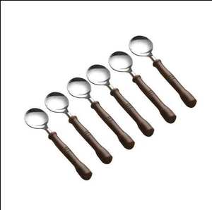 Simple Creative Brass Tea <b>Spoon</b> With Flower Design Handle Handmade Golden Finished for Dining <b>Table</b> Dessert <b>Spoons</b> - Product Image 4