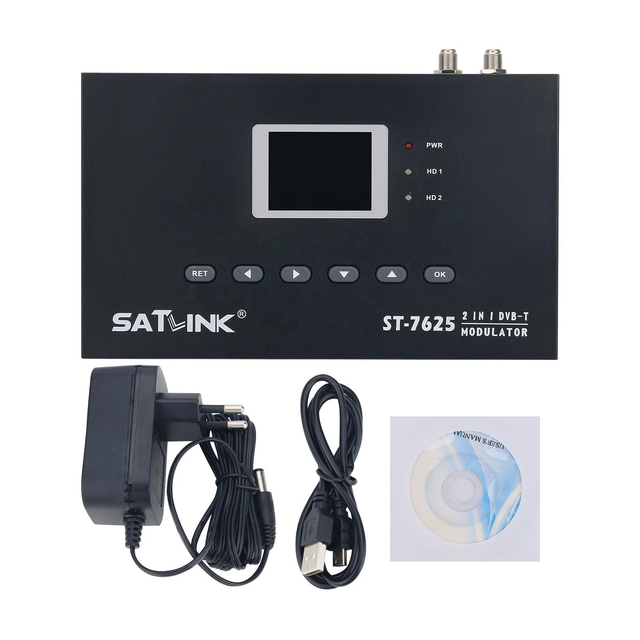 Satlink ST-7625 Digital Television DVB-T Modulator MPEG-4 AVC/H.264 Modulating DVB-T RF Output