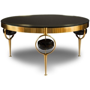 Meuble style salon rond moderne pieds en métal argenté Table d'appoint en métal moderne - Product Image 5