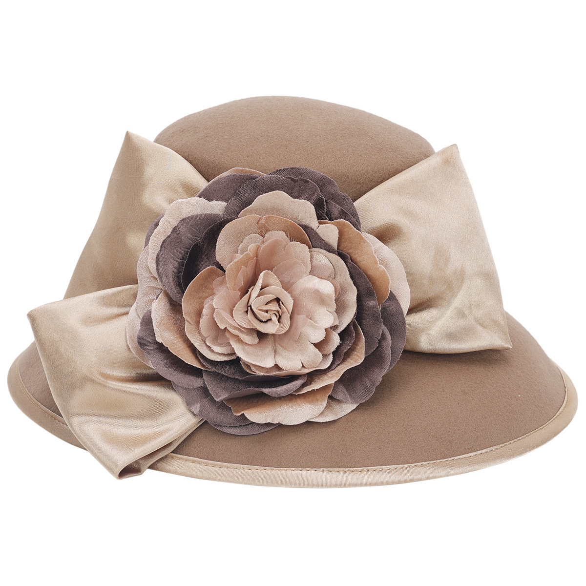Wool Bucket Hat Vintage Floral Winter Dress Hat Women Beret Hat French Vintage Floral Wool Dress Cloche  main image 4