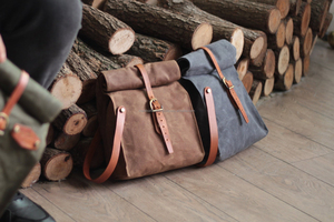 Bolsa Térmica Porta Alimentos Multifuncional de Lona y Cuero de Alta Calidad, Elegante y Portátil para Viajes, Oficina y Picnic CLB-0060 - Product Image 5