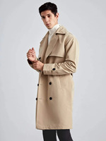 Nouveau Manteau Long en Laine Très Tendance pour Hommes, Qualité Supérieure, Collection Automne-Hiver, Vente en Gros