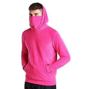 Logo personnalisé, broderie 3D, double capuche, ninja, double couche, imperméable, pull à capuche, balaclava, sweat-shirts pour hommes, fermeture éclair intégrale, thermique, 100% - Product Image 3