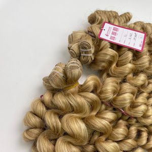 Top qualité Machine trame mélange couleur 6C & 613 Remy cheveux 24 pouces vague de corps 100% Remy haut en Extension de cheveux - Product Image 4