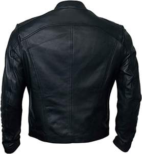 Chaquetas con cremallera para hombre, abrigos Vintage con bolsillos para motocicleta, prendas de vestir de cuero de imitación para motorista, envío directo - Product Image 3