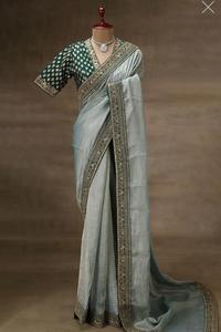 เสื้อเบลาส์แฟนซีส่าหรีดีไซน์เนอร์ล่าสุดของอินเดีย - Product Image 2