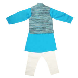 Costume Shalwar pour garçons - Bleu clair - Product Image 6