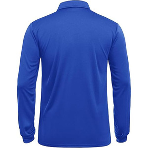 Camiseta de Manga Larga para Hombre, Color Sólido, Tejido de Punto, Spandex/Algodón, Estilo Formal, Azul, Corte Regular, 180g - Product Image 3
