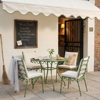 Ensemble de conversation pour jardin et patio, table et chaises décoratives en fer forgé pour cour, balcon, café, restaurant, hôtel, vente en gros OEM