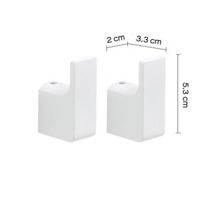 Panarea Lot de 2 cintres en laiton blanc mat pour peignoir de salle de bain Lot de 1 - Product Image 2