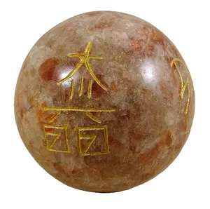 Sunstone reiki símbolo esfera da esfera de cristal de mariya exportação: esfera de cristal de bola de quartzo exclusiva